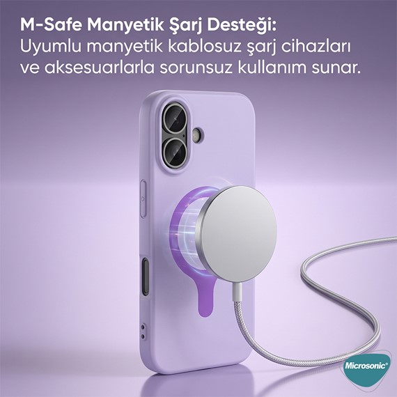 Microsonic Apple iPhone 17 Pro Max Kılıf Pastello MagSafe Turuncu 3