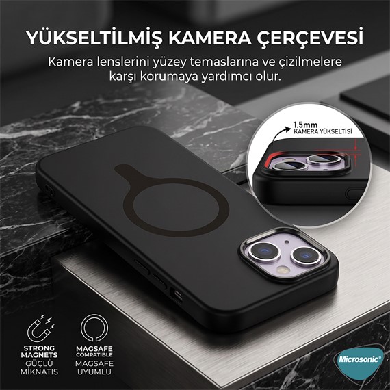 Microsonic Apple iPhone 17 Pro Max Kılıf Pastello MagSafe Turuncu 5