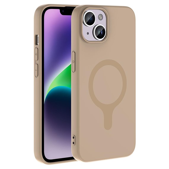 Microsonic Apple iPhone 14 Kılıf Pastello MagSafe Bej 1