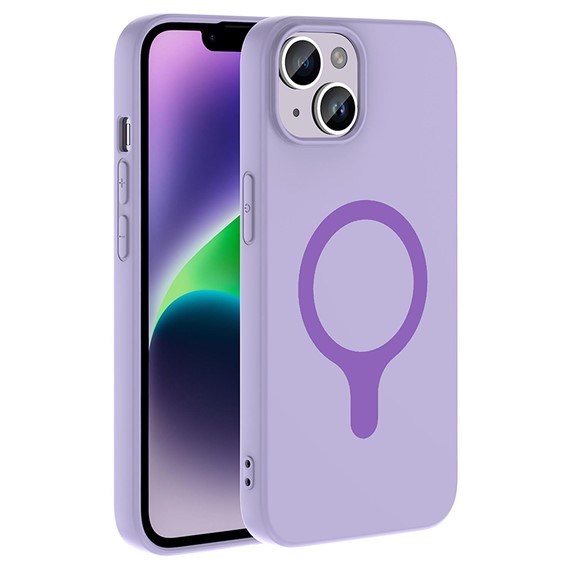 Microsonic Apple iPhone 14 Kılıf Pastello MagSafe Lila 1