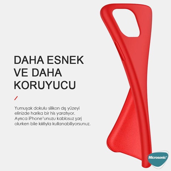 Microsonic Apple iPhone 14 Plus Kılıf Liquid Lansman Silikon Açık Yeşil 4