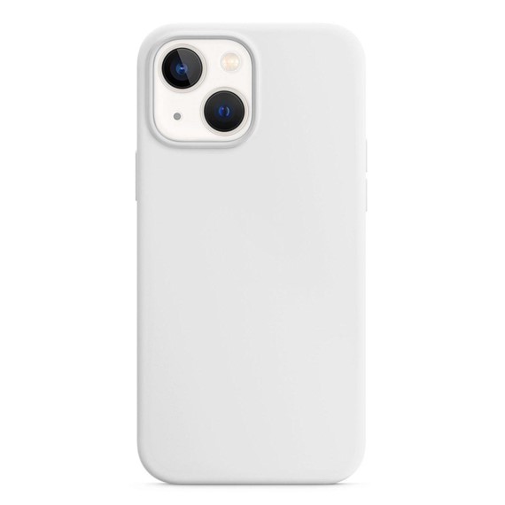 Microsonic Apple iPhone 14 Kılıf Liquid Lansman Silikon Beyaz 2