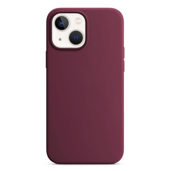 Microsonic Apple iPhone 15 Plus Kılıf Liquid Lansman Silikon Bordo 2