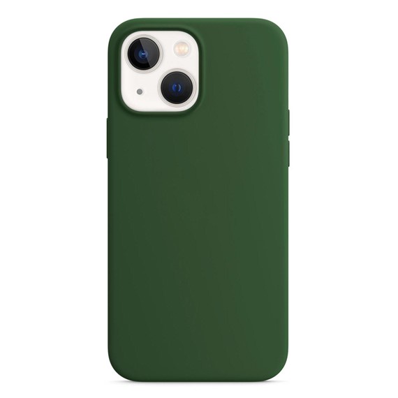 Microsonic Apple iPhone 13 Mini Kılıf Liquid Lansman Silikon Koyu Yeşil 2