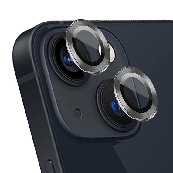 Microsonic Apple iPhone 14 Plus Tekli Kamera Lens Koruma Camı Füme 1