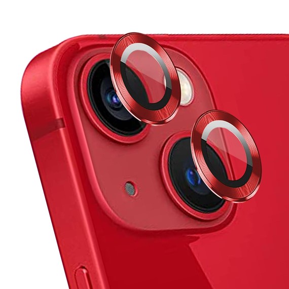 Microsonic Apple iPhone 13 Mini Tekli Kamera Lens Koruma Camı Kırmızı 1