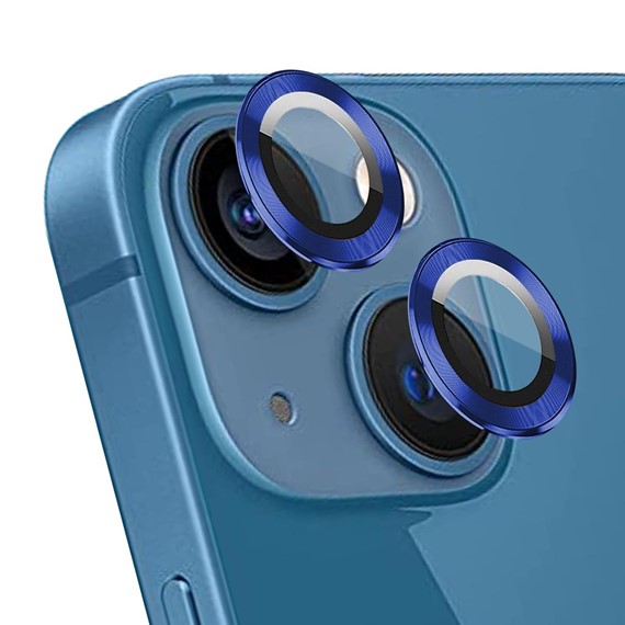 Microsonic Apple iPhone 15 Plus Tekli Kamera Lens Koruma Camı Lacivert 1