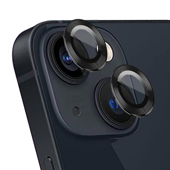 Microsonic Apple iPhone 14 Plus Tekli Kamera Lens Koruma Camı Siyah 1