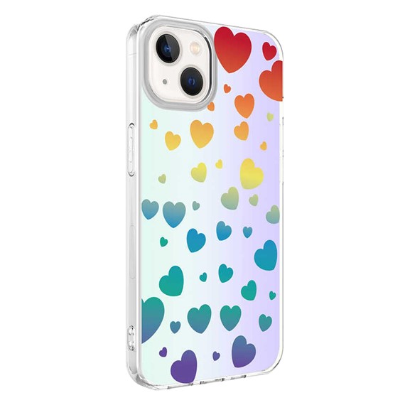 Microsonic Apple iPhone 13 Braille Feel Desenli Kılıf Heart 2