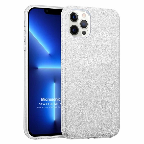 Microsonic Apple iPhone 13 Pro Max Kılıf Sparkle Shiny Gümüş 1