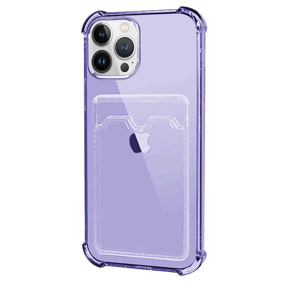 Microsonic Apple iPhone 13 Pro Max Card Slot Shock Kılıf Lila 2