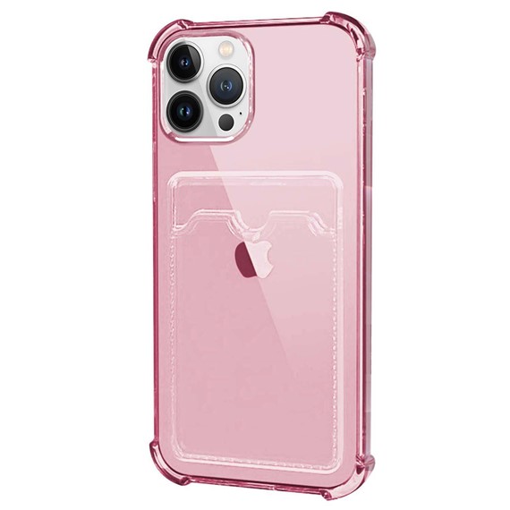 Microsonic Apple iPhone 13 Pro Card Slot Shock Kılıf Pembe 2