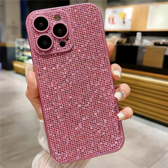 Microsonic Apple iPhone 13 Pro Kılıf Bling Rhinestones Pembe 2