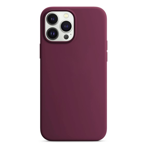 Microsonic Apple iPhone 13 Pro Kılıf Liquid Lansman Silikon Bordo 2