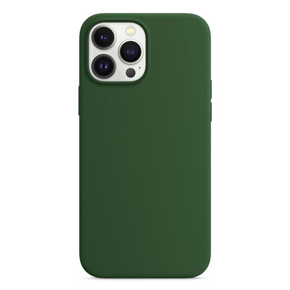 Microsonic Apple iPhone 14 Pro Max Kılıf Liquid Lansman Silikon Koyu Yeşil 2