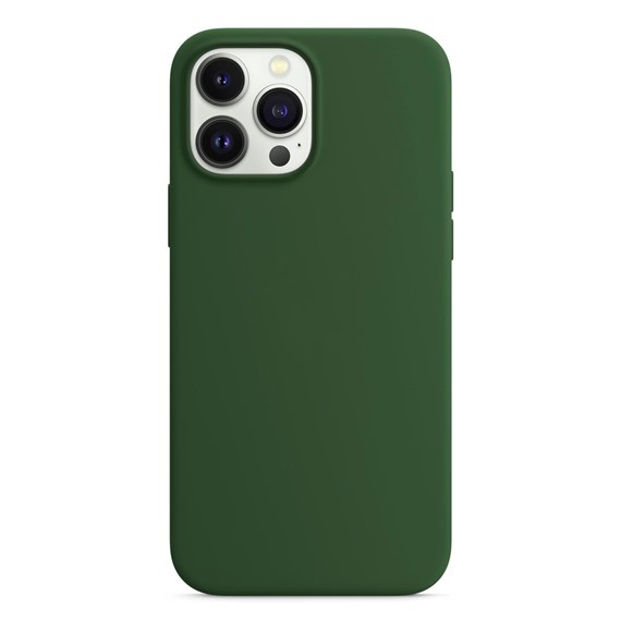 Microsonic Apple iPhone 13 Pro Max Kılıf Liquid Lansman Silikon Koyu Yeşil 2