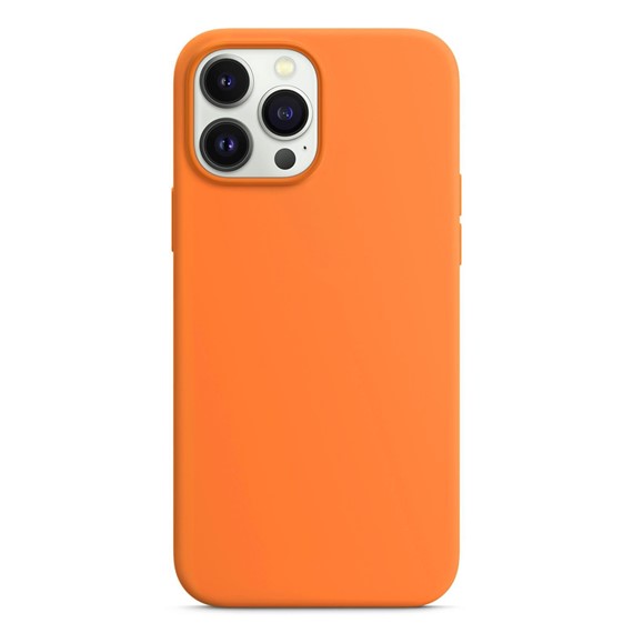 Microsonic Apple iPhone 13 Pro Max Kılıf Liquid Lansman Silikon Turuncu 2