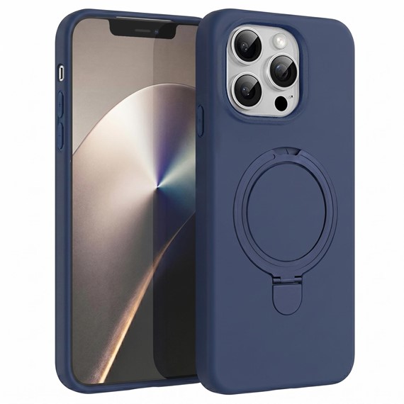 Microsonic Apple iPhone 13 Pro Max Kılıf Aura Stant MagSafe Lacivert 1