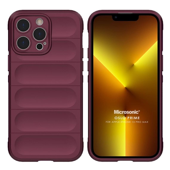 Microsonic Apple iPhone 13 Pro Max Kılıf Oslo Prime Bordo 1