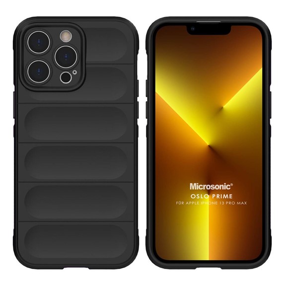 Microsonic Apple iPhone 13 Pro Max Kılıf Oslo Prime Siyah 1
