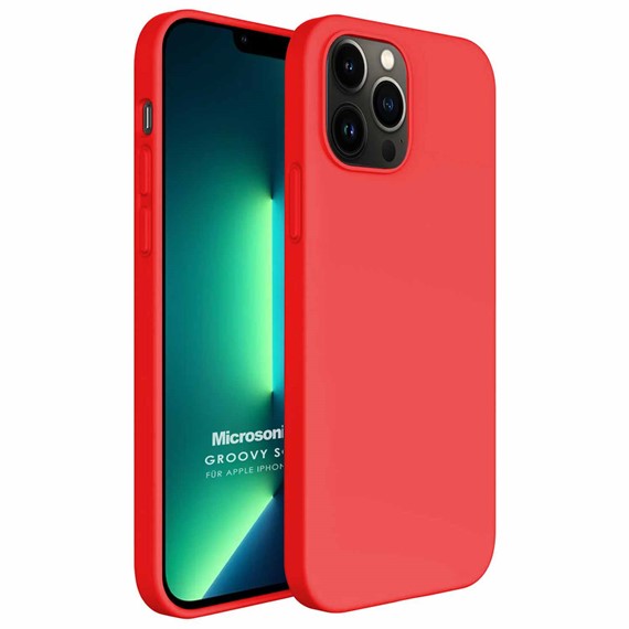 Microsonic Apple iPhone 13 Pro Kılıf Groovy Soft Kırmızı 1