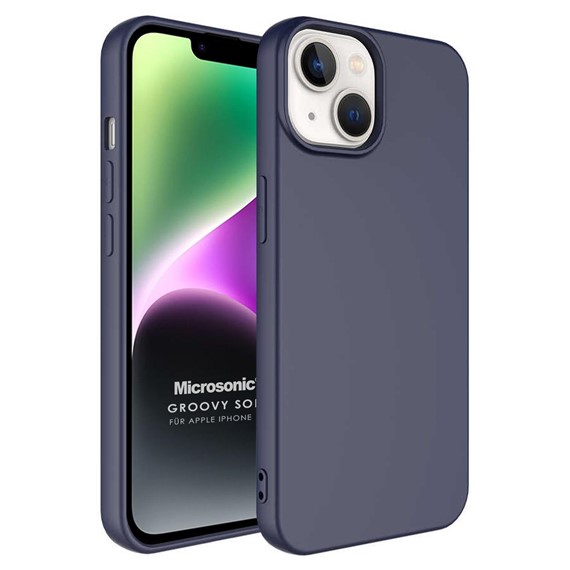 Microsonic Apple iPhone 14 Kılıf Groovy Soft Lacivert 1