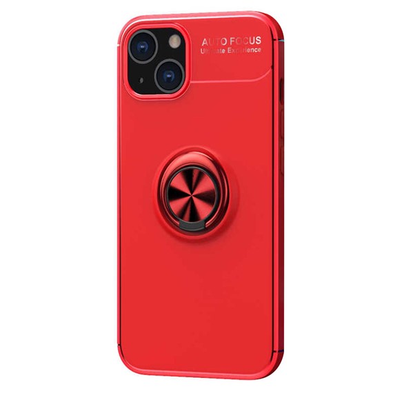 Microsonic Apple iPhone 15 Plus Kılıf Kickstand Ring Holder Kırmızı 2