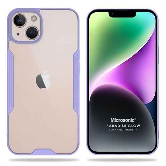 Microsonic Apple iPhone 14 Kılıf Paradise Glow Lila 1