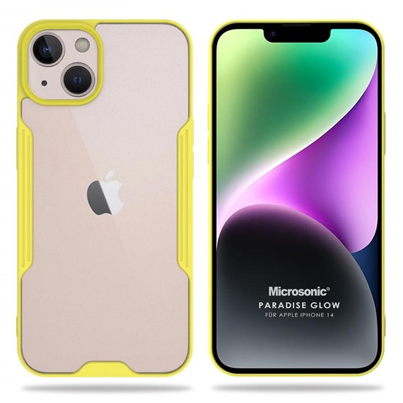 Microsonic Apple iPhone 14 Kılıf Paradise Glow Sarı 1
