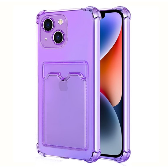 Microsonic Apple iPhone 15 Card Slot Shock Kılıf Lila 1