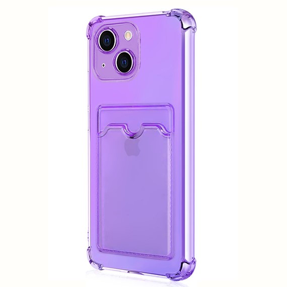 Microsonic Apple iPhone 15 Card Slot Shock Kılıf Lila 2