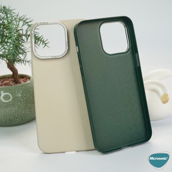 Microsonic Apple iPhone 14 Plus Kılıf Metalist Leather Turuncu 8