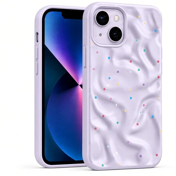 Microsonic Apple iPhone 15 Plus Kılıf Rippledots Lila 1