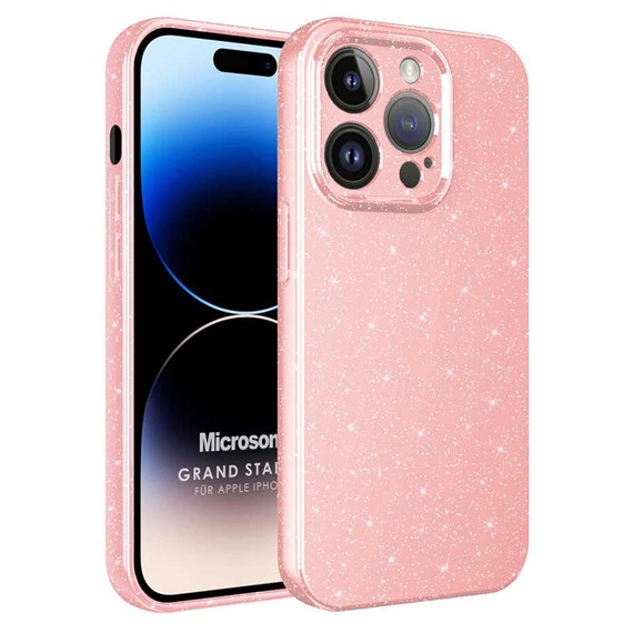 Microsonic Apple iPhone 14 Pro Max Kılıf Grand Stardust Pembe 1
