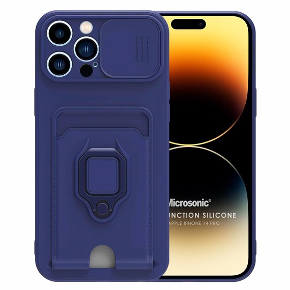 Microsonic Apple iPhone 14 Pro Kılıf Multifunction Silicone Lacivert 1