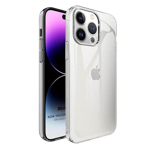 Microsonic Apple iPhone 14 Pro Kılıf Non Yellowing Crystal Clear Sararma Önleyici Kristal Şeffaf 1