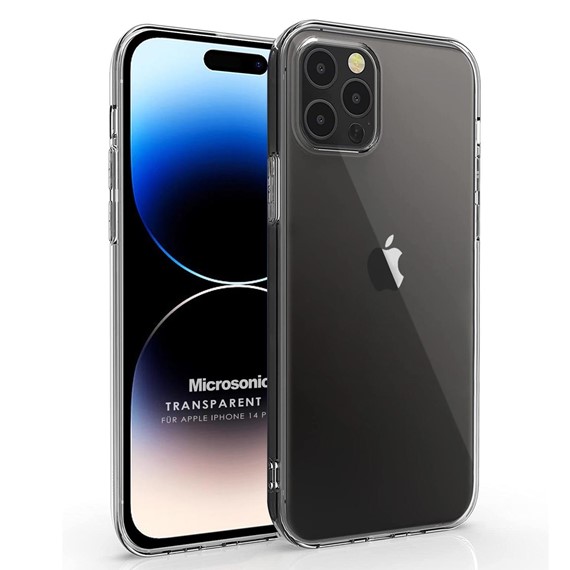 Microsonic Apple iPhone 14 Pro Kılıf Transparent Soft Beyaz 1