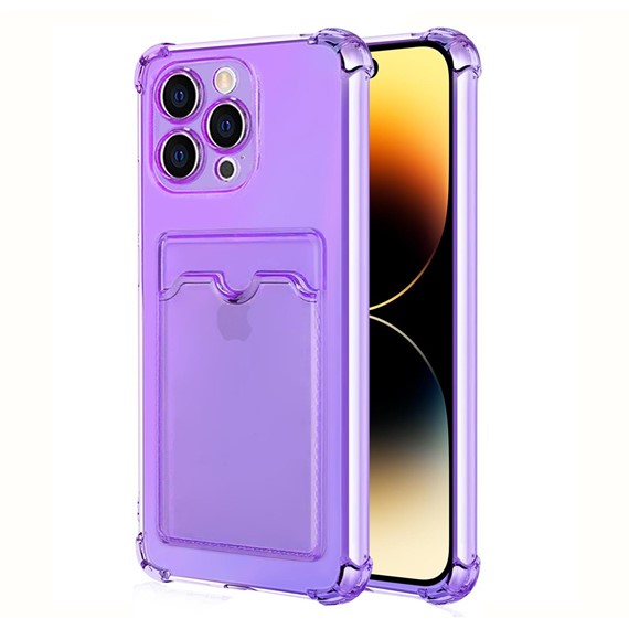 Microsonic Apple iPhone 15 Pro Max Card Slot Shock Kılıf Lila 1