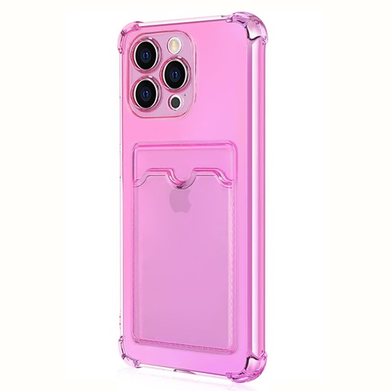 Microsonic Apple iPhone 15 Pro Card Slot Shock Kılıf Pembe 2