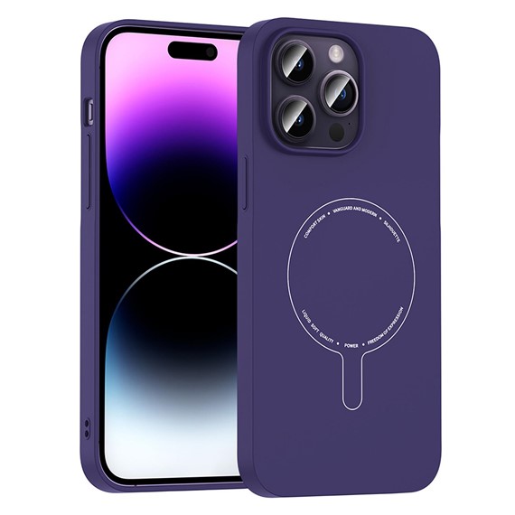 Microsonic Apple iPhone 14 Pro Max Kılıf AirFit MagSafe Derin Mor 1