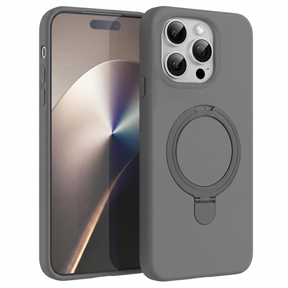 Microsonic Apple iPhone 14 Pro Kılıf Aura Stant MagSafe Gri 1
