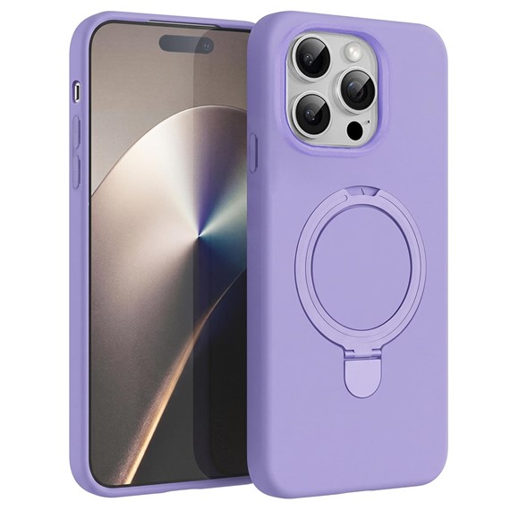 Microsonic Apple iPhone 14 Pro Max Kılıf Aura Stant MagSafe Lila 1