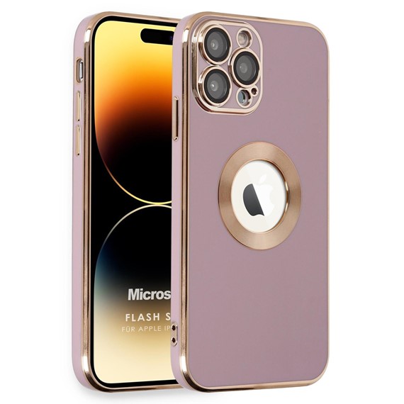 Microsonic Apple iPhone 14 Pro Kılıf Flash Stamp Pembe 1