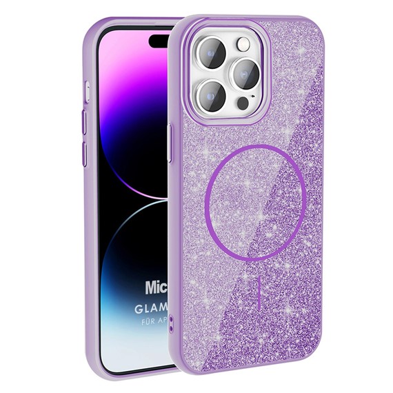 Microsonic Apple iPhone 14 Pro Max Kılıf GlamGrip Luxe Lila 1