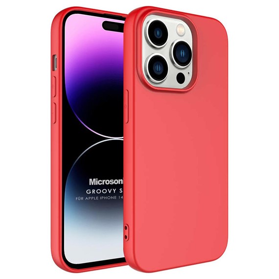 Microsonic Apple iPhone 14 Pro Max Kılıf Groovy Soft Kırmızı 1