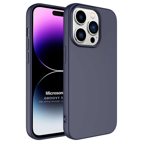 Microsonic Apple iPhone 14 Pro Max Kılıf Groovy Soft Lacivert 1