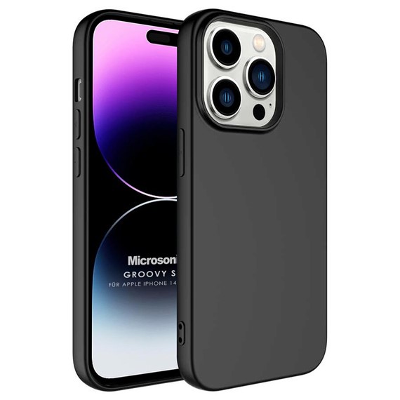 Microsonic Apple iPhone 14 Pro Max Kılıf Groovy Soft Siyah 1