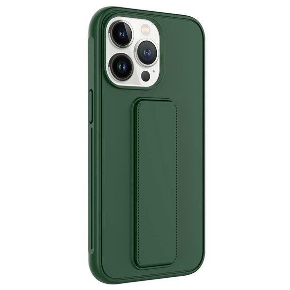 Microsonic Apple iPhone 14 Pro Kılıf Hand Strap Koyu Yeşil 2