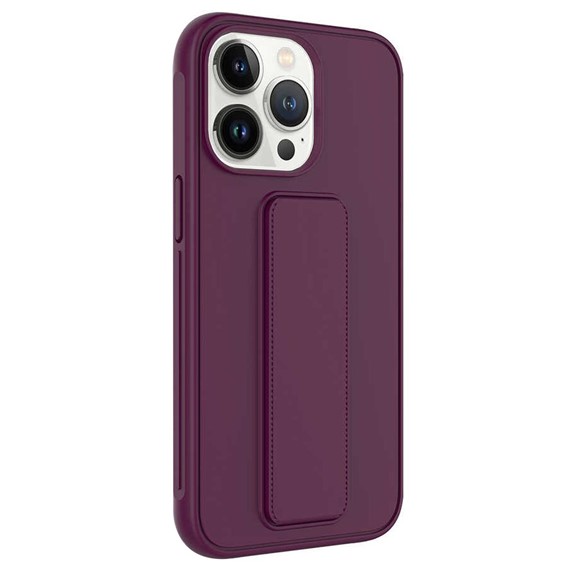 Microsonic Apple iPhone 15 Pro Kılıf Hand Strap Mor 2