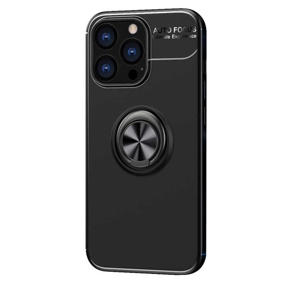 Microsonic Apple iPhone 14 Pro Max Kılıf Kickstand Ring Holder Siyah 2